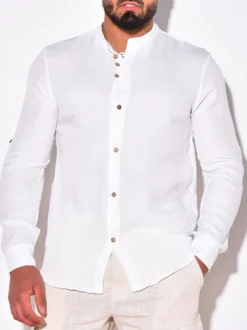 Chemise Décontractée Pour Hommes Col Rabattu Chemises Décontractées Pour Hommes Bleus