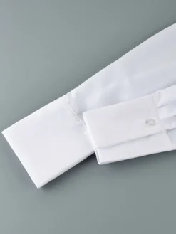 Chemise habillée à manches longues col pointu oversize et poignets larges