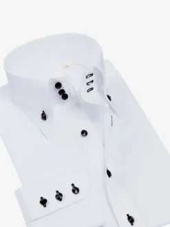 Chemise à manches longues pour homme coupe slim élastique bouton cristal style business décontracté