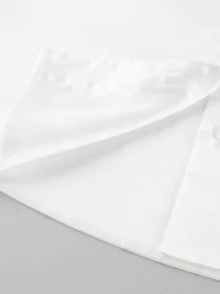 Chemisier blanc à décolleté plongeant pour femme - Top sexy transparent à manches longues - Style français pour soirées printanières streetwear 2026