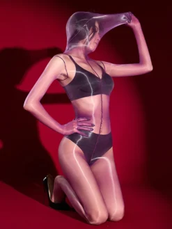 Collant intégral ultra brillant et transparent