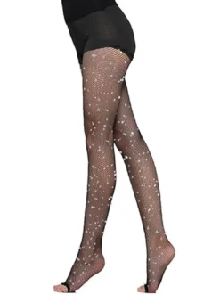 Collants Fenforcé Comfortable en Paillettes Unicolore Femmes Collants Lingeries Sexy Femmes