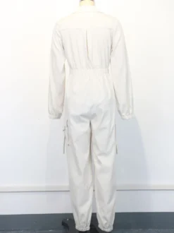 Combinaison cargo avec taille élastique et poches pour femme 2026
