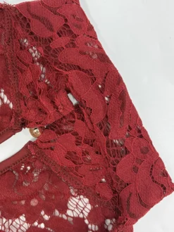 Combinaison de club décontractée en polyester manches longues col licou dentelle vêtements de club