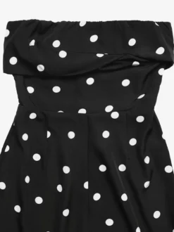 Combinaison noire sans manches et sans bretelles ample tenue d'été une pièce