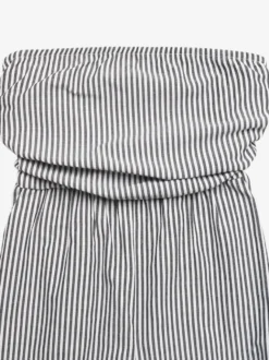 Combinaison-short d'été à rayures noires sans manches et bretelles spaghetti