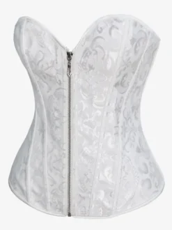 Corset vintage en polyester avec fermeture éclair pour femme