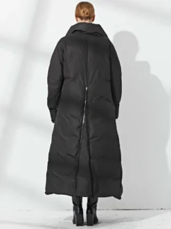Doudoune Femme Chic En Duvet De Canard Grande Taille Poche À Glissière Éclaire