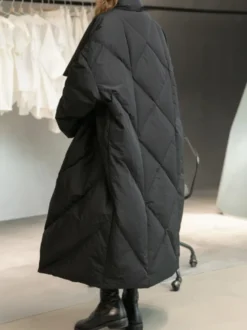 Doudoune Long Oversize En Duvet De Canard En Coupe Ample Manteau Femme
