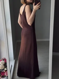 Ensemble coordonné 3 pièces en maille : robe maxi cardigan long et robe nuisette pour femme (collection 2026)