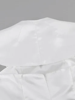 Ensemble deux pièces blanc chic en dentelle jupe sans manches sculptante style décontracté au quotidien.