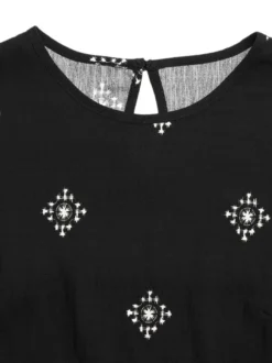 Ensemble deux pièces pantalon noir décontracté en viscose à col rond sans manches