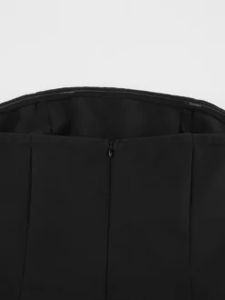 Ensemble élégant 2 pièces pour femme - Top tube péplum vintage et jupe midi fendue sur le côté - Tenue chic pour les fêtes d'été 2026