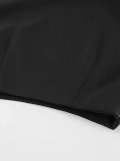 Ensemble élégant 2 pièces pour femme - Top tube péplum vintage et jupe midi fendue sur le côté - Tenue chic pour les fêtes d'été 2026