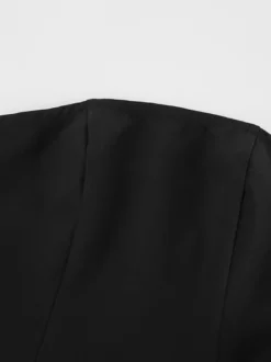 Ensemble élégant 2 pièces pour femme - Top tube péplum vintage et jupe midi fendue sur le côté - Tenue chic pour les fêtes d'été 2026