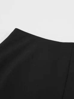 Ensemble élégant 2 pièces pour femme - Top tube péplum vintage et jupe midi fendue sur le côté - Tenue chic pour les fêtes d'été 2026