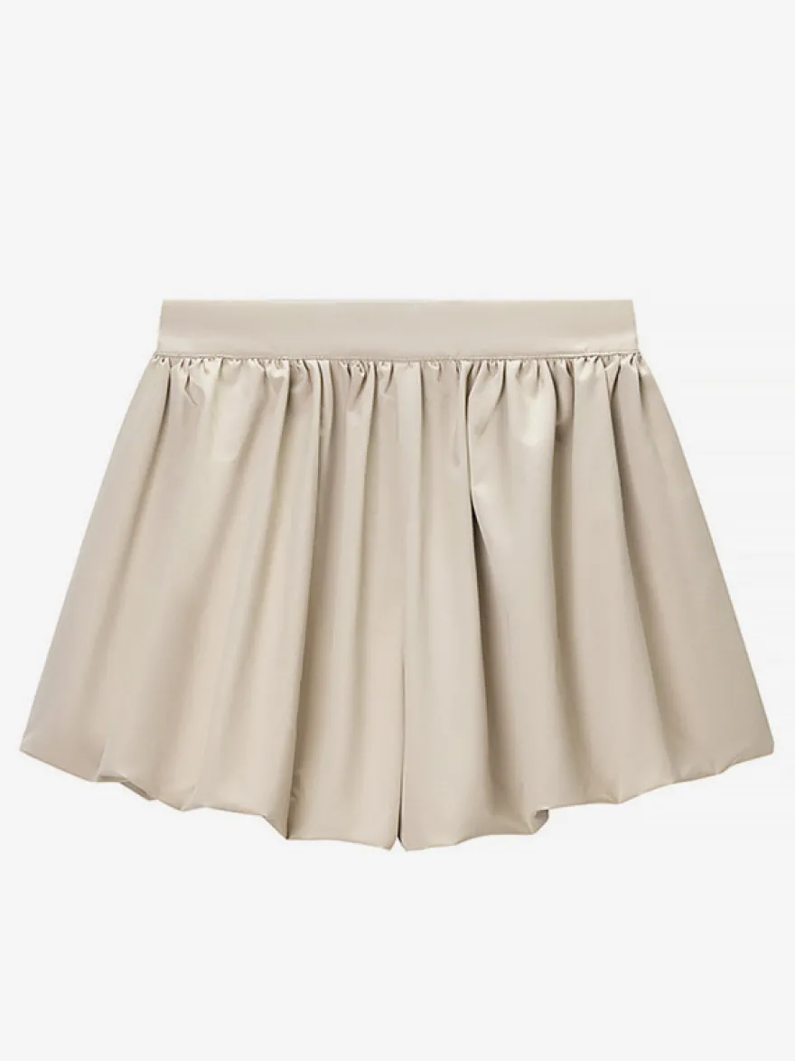 Ensemble 2 pièces : pantalon blanc plissé en polyester col rabattu manches longues.