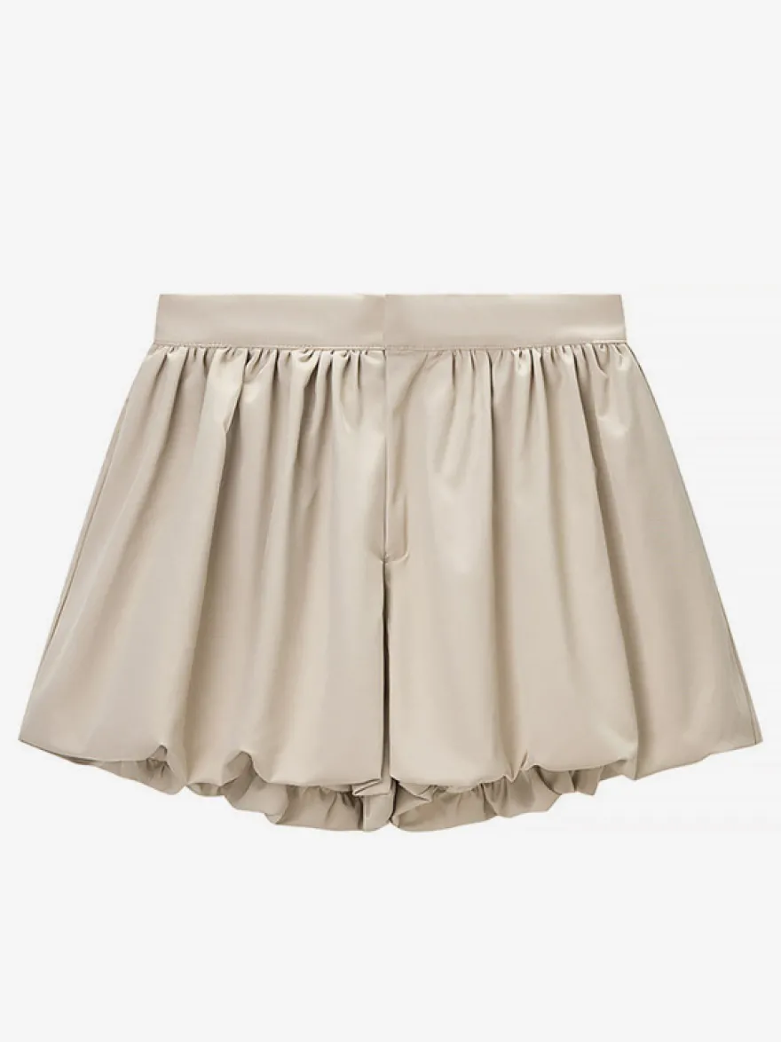 Ensemble 2 pièces : pantalon blanc plissé en polyester col rabattu manches longues.