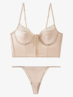 Ensembles de lingerie 2 pièces en dentelle noire : soutien-gorge et culotte