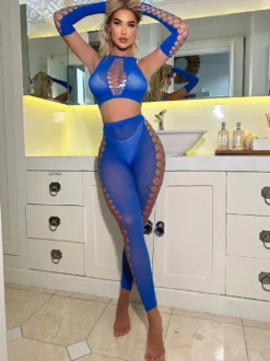 Ensembles de vêtements de club sexy sans manches et découpés
