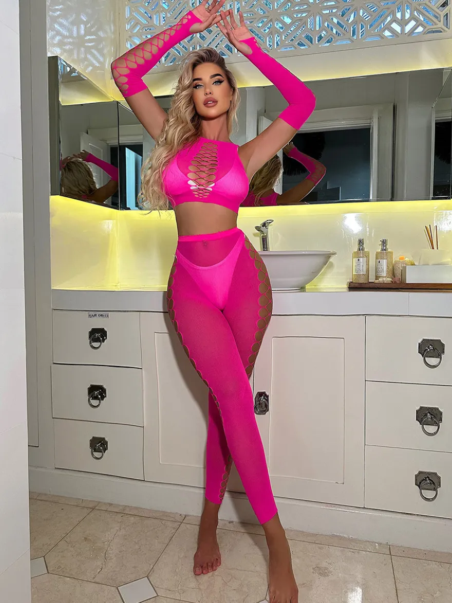 Ensembles de vêtements de club sexy sans manches et découpés