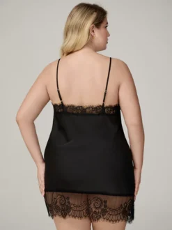 Ensemble sexy en mousseline à manches longues et col en V pour la maison