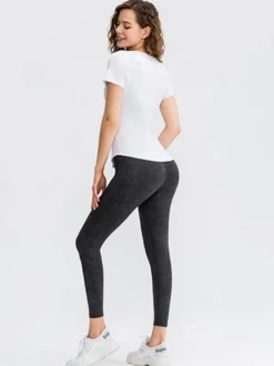 Haut De Tennis Pour Femme Col Rond Top Nylon Manches Courtes Vêtements De Sport