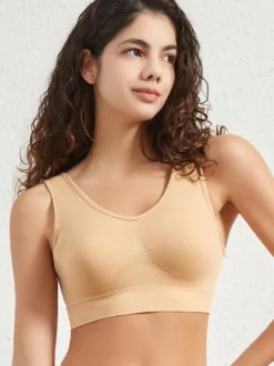 Hauts Pour Femmes Haut Nu À Col En U En Polyester Athlétique Vêtements De Sport Gilet