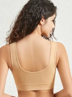Hauts Pour Femmes Haut Nu À Col En U En Polyester Athlétique Vêtements De Sport Gilet