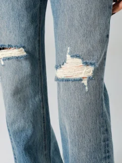 Jeans pour femmes bas décontractés jeans taille haute