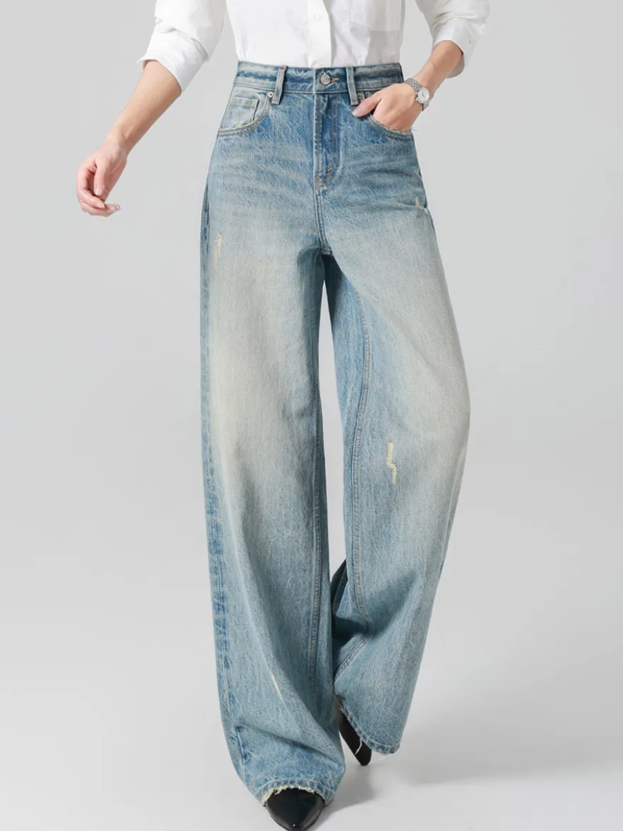 Jeans pour femmes bas larges et élégants