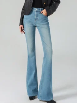 Jeans pour femmes bas élégants à taille haute jeans décontractés au quotidien