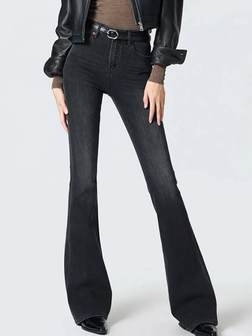 Jeans pour femmes bas évasés jeans modernes et décontractés