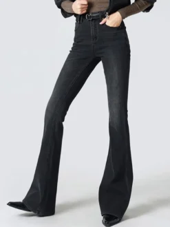 Jeans pour femmes bas évasés jeans modernes et décontractés