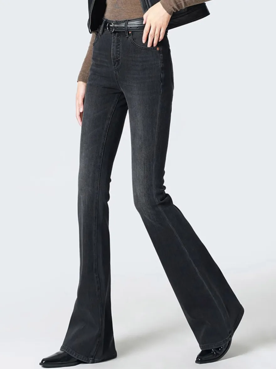 Jeans pour femmes bas évasés jeans modernes et décontractés