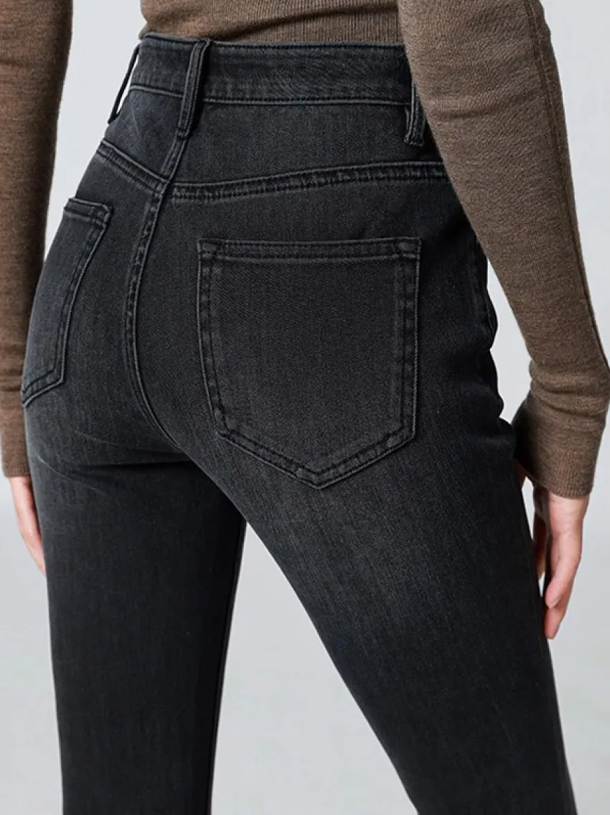 Jeans pour femmes bas évasés jeans modernes et décontractés