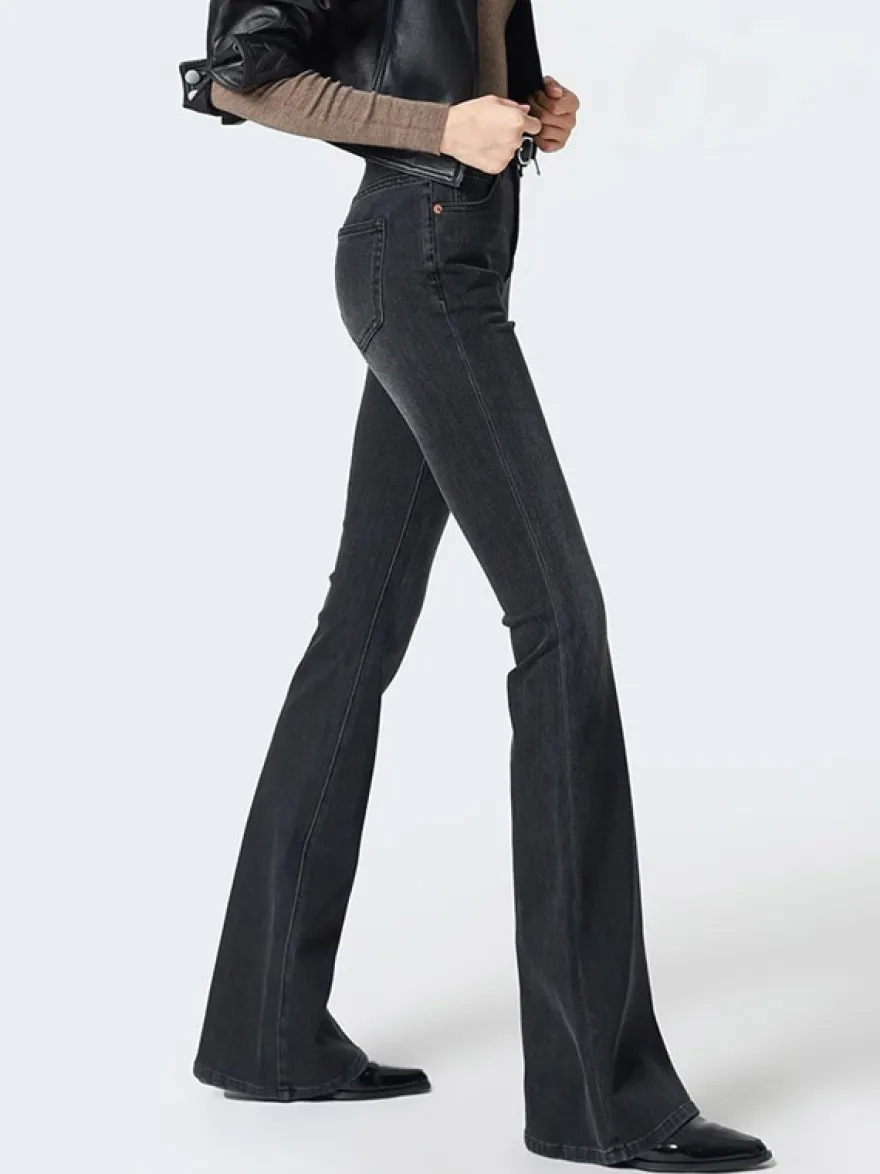 Jeans pour femmes bas évasés jeans modernes et décontractés