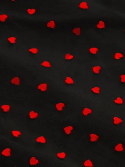 Jupe longue élégante en tulle à motif cœur pour femme - Jupe longue trapèze taille haute en maille vaporeuse - Tenue de soirée printemps-été 2026