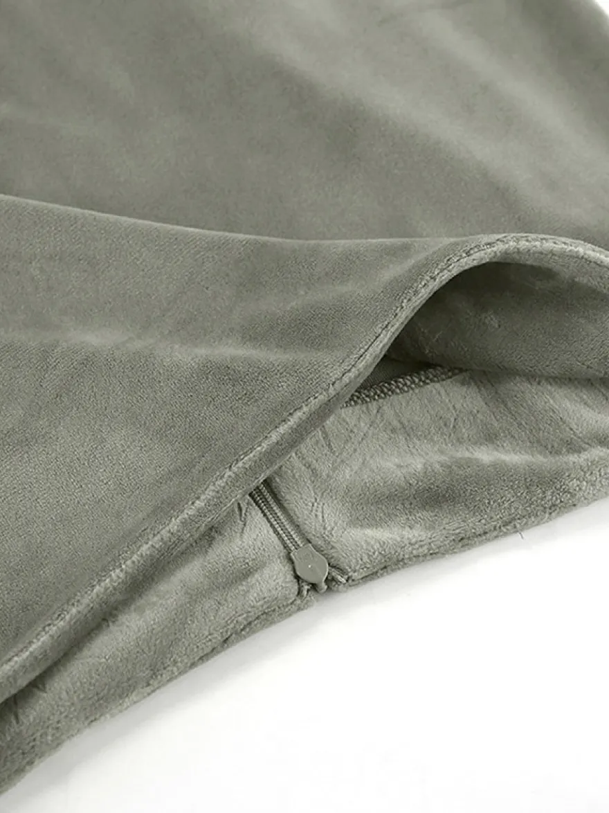 Jupe longue sirène moulante taille haute en faux daim extensible