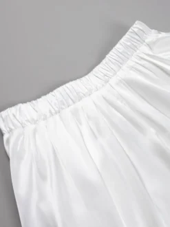 Jupe Pour Femme Noir Satin Tissu Longue Taille Haute Automne