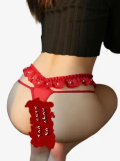 Linge de Mariée Culottes et strings d'intérieur blancs en dentelle et perles