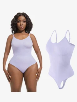 Linge de Mariée Lingerie gainante marron café sans manches effet push-up maintien du buste intégré sans coutures ventre plat.