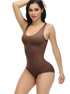 Lingerie Body Sculptant Rose Sans Manches Col U