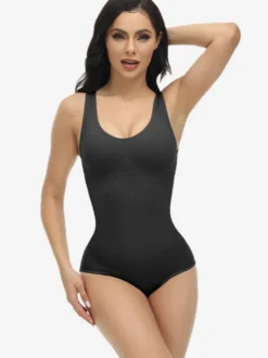 Lingerie Body Sculptant Rose Sans Manches Col U
