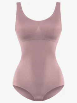 Lingerie Body Sculptant Rose Sans Manches Col U