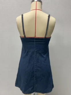 Mini-robe nuisette en jean à découpes pour femme 2026