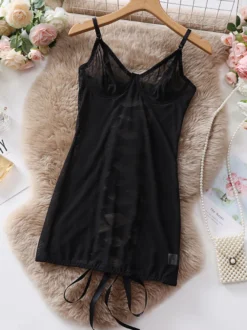 Nuisettes Lingerie Babydoll Pour Femme Blanc Polyester Sexy