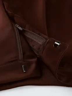 Pantalon marron taille haute
