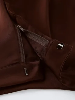 Pantalon marron taille haute