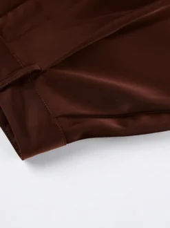 Pantalon marron taille haute
